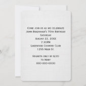 第70回バースデーパーティーマガジンカバー招待状 招待状 (裏面)