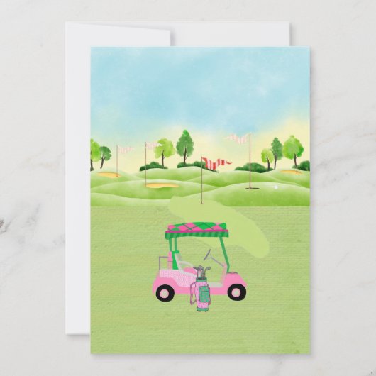 第70回バースデーパーティーレディーゴルファーテーマ招待状 招待状 (裏面)