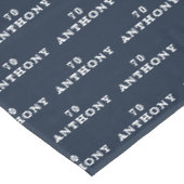 第70回バースデーパーティー名ネイビーブルーモダンパターン テーブルクロス (アングル)