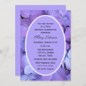 第70回バースデーパーティー招待紫陽花 招待状 (正面/裏面)