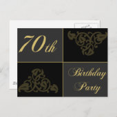第70回バースデーパーティー用品 インビテーションポストカード (正面/裏面)