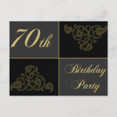第70回バースデーパーティー用品 インビテーションポストカード (正面)
