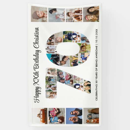 第70回バースデーパーティー第70回フォトコラージュ 横断幕 (縦)