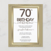 第70回バースデーパーティー金ゴールド紙シート (正面)