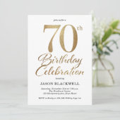 第70回バースデーパーティー金ゴールド 招待状 (スタンド正面)