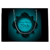 第70回ビットデイお祝いパーソナライズされた抱き枕 ラージペーパーバッグ (正面)