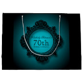 第70回ビットデイお祝いパーソナライズされた抱き枕 ラージペーパーバッグ (裏面)