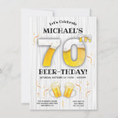 第70回ビールバースデーパーティーマイルストン招待状 招待状 (正面)
