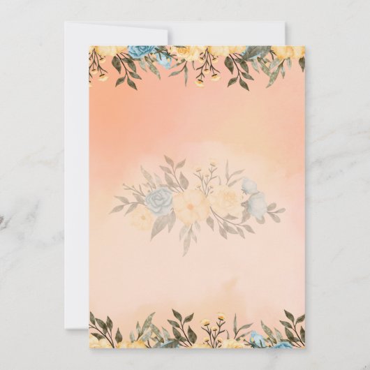 第70回フローラの葉ボホウォーター色誕生日 招待状 (裏面)