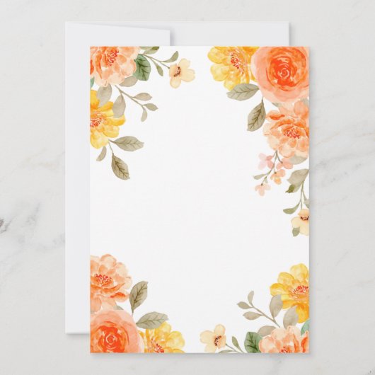 第70回フローラオレンジイエローボホウォーター誕生日 招待状 (裏面)