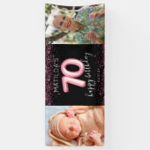 第70回ブラックピンクハッピーバースデーフォトバナー 横断幕 (縦)