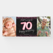 第70回ブラックピンクハッピーバースデーフォトバナー 横断幕 (横)