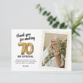 第70回モダン大人誕生日写真 サンキューカード (スタンド正面)