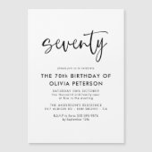 第70回モダン白黒バースデーパーティー マグネット招待状 (正面)