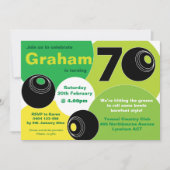 第70回ローンボウルズはだしのボーリング誕生日 招待状 (正面)