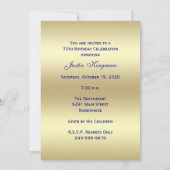 第70回生誕祭パーティー招待海軍70 招待状 (裏面)