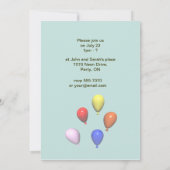 第70回誕生パーティーの気球の壁 招待状 (裏面)