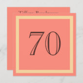 第70回誕生日パーティーの招待 – サケサンゴ 招待状 (正面/裏面)