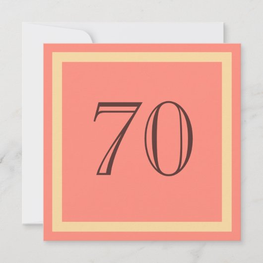 第70回誕生日パーティーの招待 – サケサンゴ 招待状 (正面)