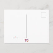 第70回誕生日パーティーフローラ招待状 インビテーションポストカード (裏面)