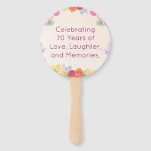 第70回誕生日パーティーフローラ70モダンマイルストーン ハンドファン (裏面)