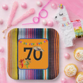 第70回誕生日パーティーメキシコデザイン ペーパープレート (パーティー)