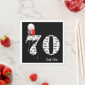 第70回誕生日パーティー風船 スタンダードカクテルナプキン (インサイチュ)