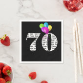 第70回誕生日パーティー風船 スタンダードカクテルナプキン (インサイチュ)
