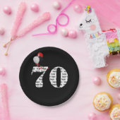 第70回誕生日パーティー風船 ペーパープレート (パーティー)