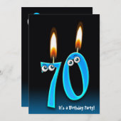 第70回誕生日パーティー 招待状 (正面/裏面)