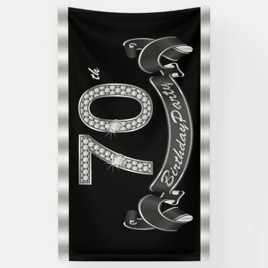 第70回誕生日パーティー 横断幕 (縦)