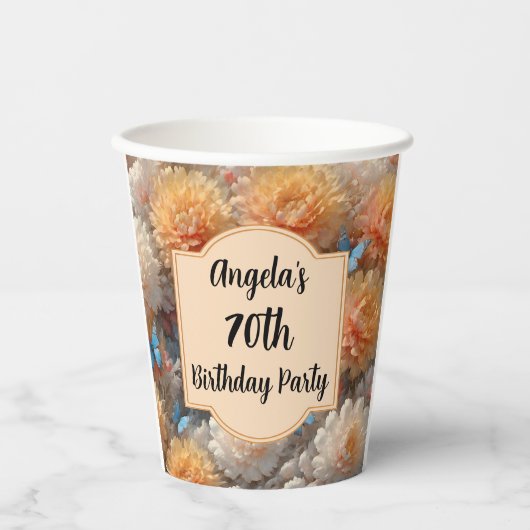 第70回誕生日パーティー 紙コップ (正面)