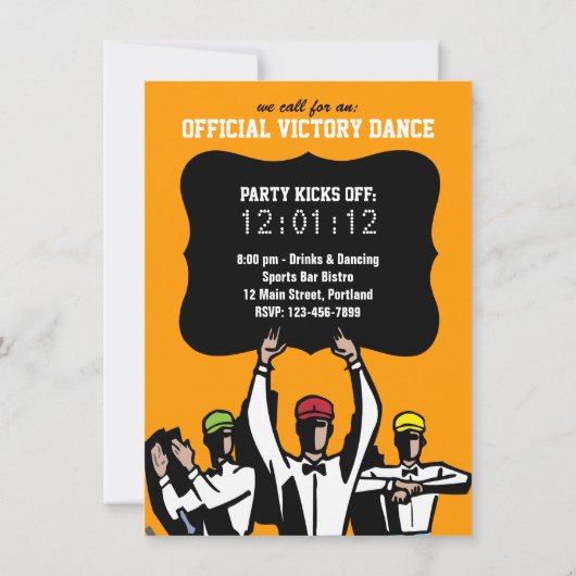 第70回誕生日フットボールパーティの招待状-オフィシャル 招待状 (裏面)