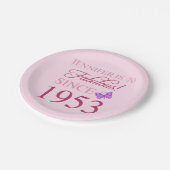 第70回誕生日1953年女性用 ペーパープレート (アングル)