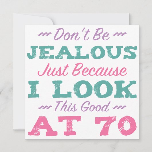 第70回誕生日（女性） カード (正面)