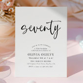 第70回B&W誕生日パーティスクモダンリプトタイポグラフィ 招待状