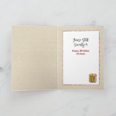 第70期男性マンガおもしろいことわざ賭博誕生日 カード (内部)