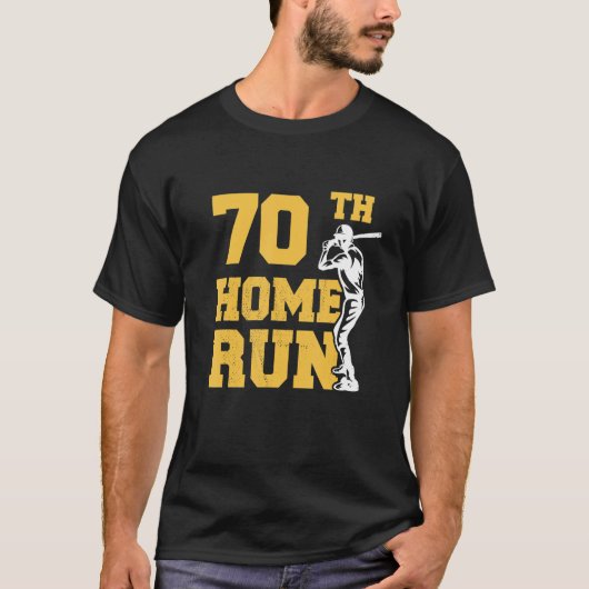 第70期走ホーム野球70誕生日70歳 Tシャツ (正面)