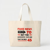 第70歳の誕生日プレゼント ラージトートバッグ (正面)