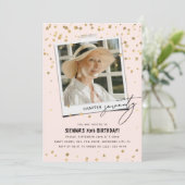 第70章おもしろいモダン写真70誕生日 招待状 (スタンド正面)