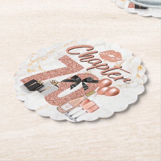 第70章バラ金ゴールド第70回誕生会 ペーパーコースター (アングル)