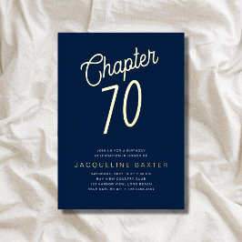 第70章誕生日金ゴールドスクリプト第70章パーティー 箔招待状