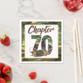 第70章陸軍カモフラージュ男子70誕生日 スタンダードカクテルナプキン (インサイチュ)