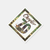 第70章陸軍カモフラージュ男子70誕生日 スタンダードカクテルナプキン (角)