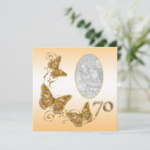 第70第70誕生日の秋の写真 招待状 (スタンド正面)