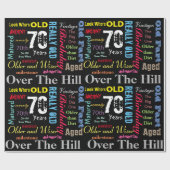 第70落書きのスタイルのハッピーバースデー ラッピングペーパー (フラット)