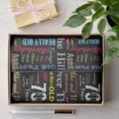 第70落書きのスタイルのハッピーバースデー 薄葉紙 (ギフト)