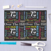 第70落書きのスタイルのハッピーバースデー 薄葉紙 (クラフト)