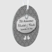 第70記念日の結婚記念日プラチナZ03 オーナメント (正面)