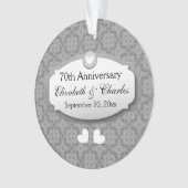 第70記念日の結婚記念日プラチナZ03 オーナメント (正面)